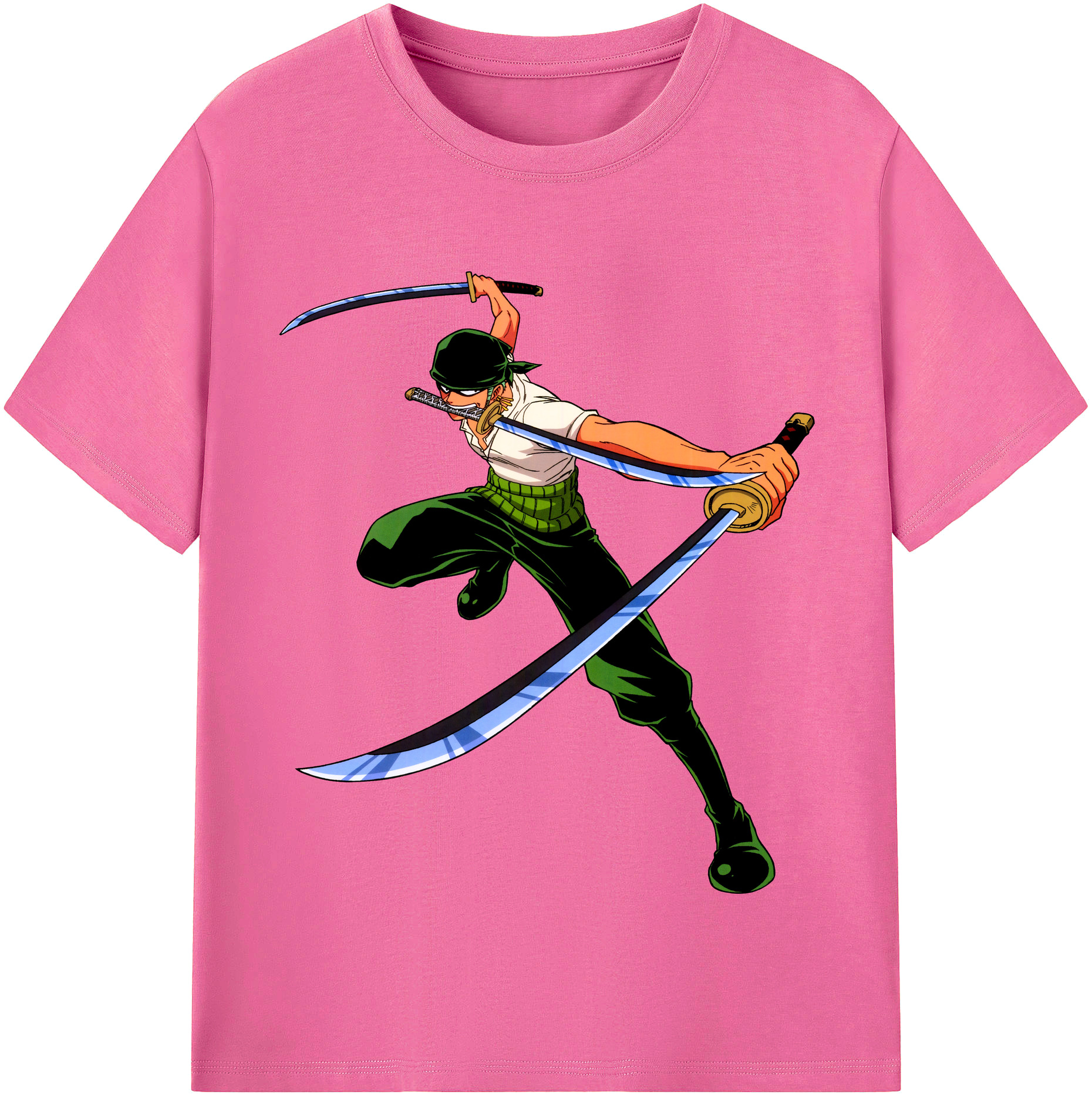 ワンピース ロロノア・ゾロ ONE PIECE Roronoa Zoro レディースカジュアルプリントTシャツ（綿100％）